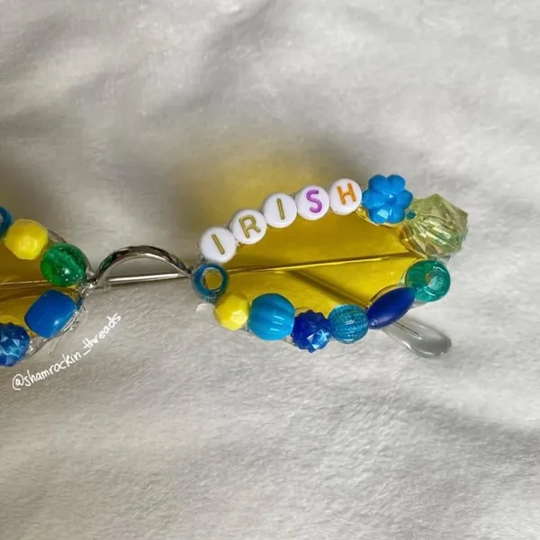Notre Dame beaded sunglasses Gameday accessory - Image 2