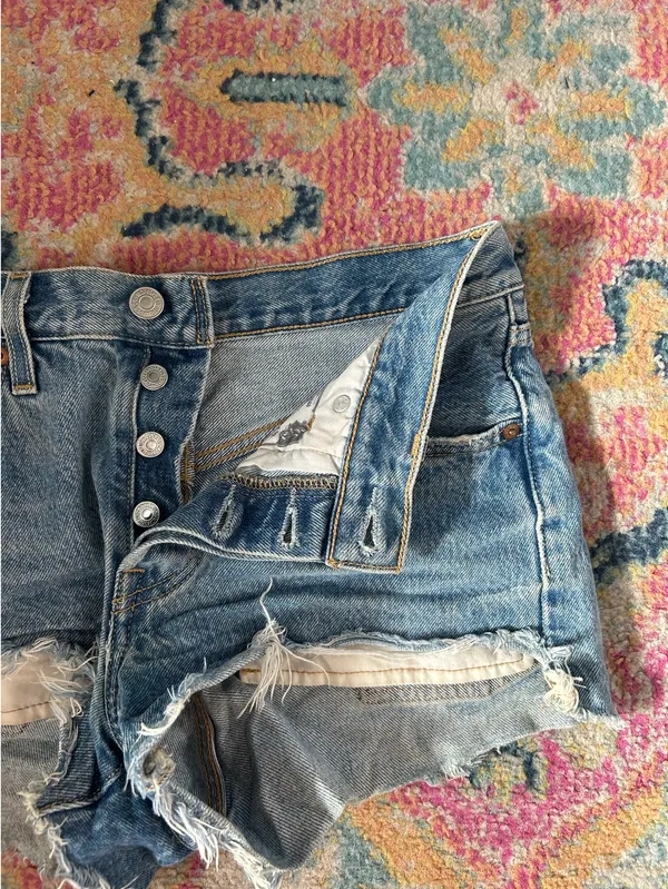 Levi’s 501 Denim Shorts Cut-Off - Image 2