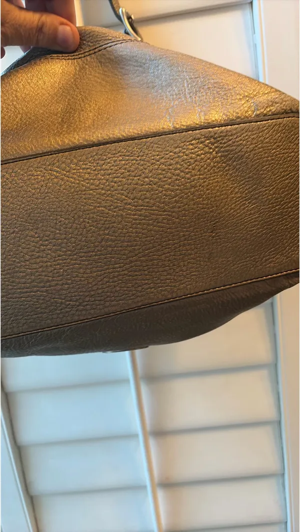 Fossil Shoulder Bag Metalluc Bronze Pebbled Leatger - Image 9