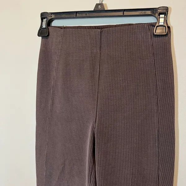 Lululemon Ribbed Softstreme Zipped Hem Pants Espresso Brown 2 - Image 2