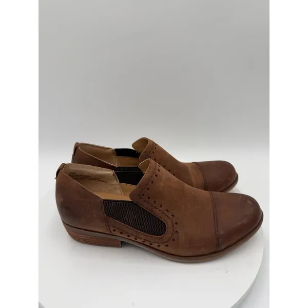 Kork-Ease Women's Brown Leather Cap Toe Brogue Slip-On Ankle Boots Size‎ 7 - Image 2