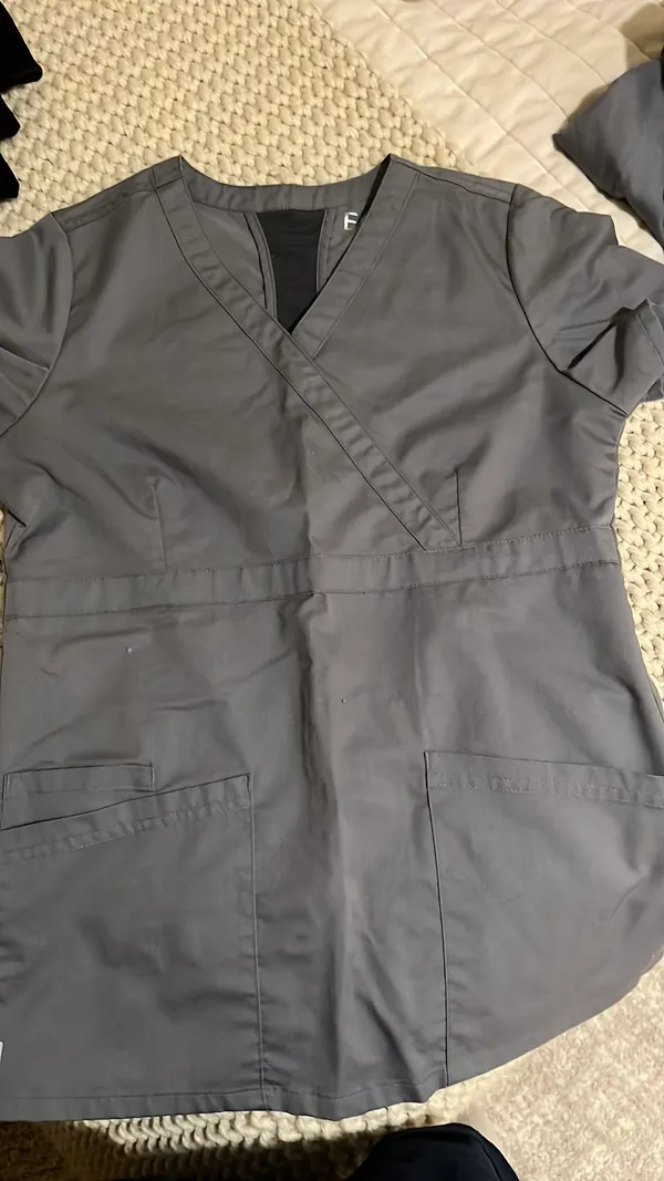 Scrub Top And Bottoms Set Gray - Image 5