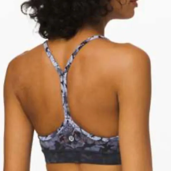 Athletica Flow Y Bra Nulu Light Support Nightfall Blossom Multi Size 6 - Image 2
