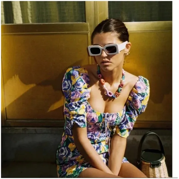 Zara Green‎ Purple Yellow Floral Mini Corset Dress Womens Large Coquette Girl - Image 3