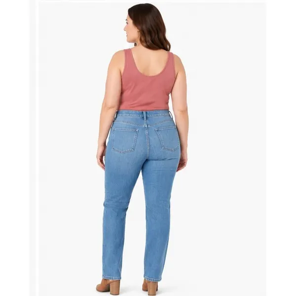 Lee Womens Jeans Size 12M Aspire Blue Relaxed Fit Straight Leg Denim Casualwear - Image 5