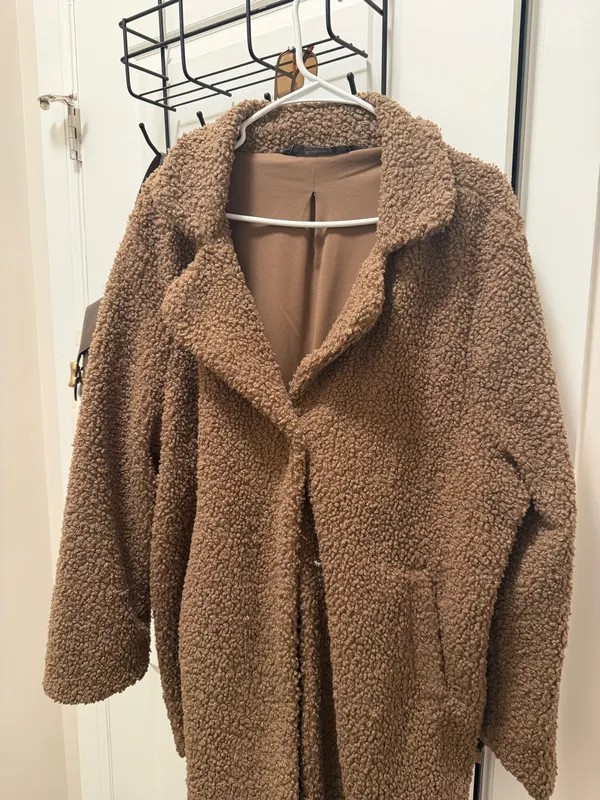 Sherpa brown long coat - Image 2