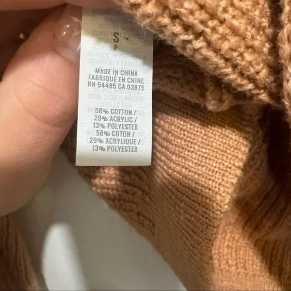 Aerie Tie-Back Oversized Sweater - Size Small - Beige/Peach - Image 4