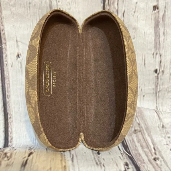 Coach brown classic vintage monogram glasses case - Image 4