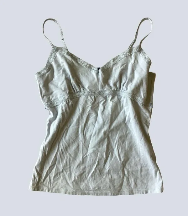 Gap Stretch Lace Trim Cami with Back Tie - Image 3