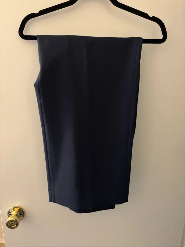 Abercrombie Navy Curve Love Wide Leg Pant - Image 2