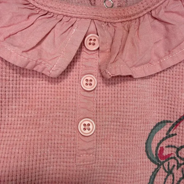 Disney Baby Mickey & Minnie Pink Waffle-Knit Romper 24M - Image 3