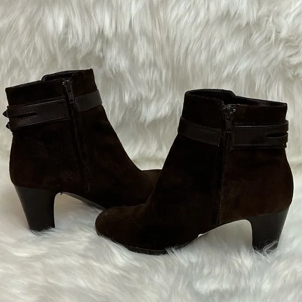 Lauren Ralph‎ Lauren Myla Saude Leather Boots Size 8 B19B - Image 6