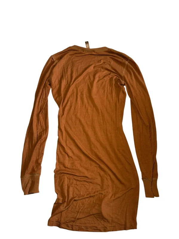 SKIMS Sleep Henley Dress in Copper - Image 4
