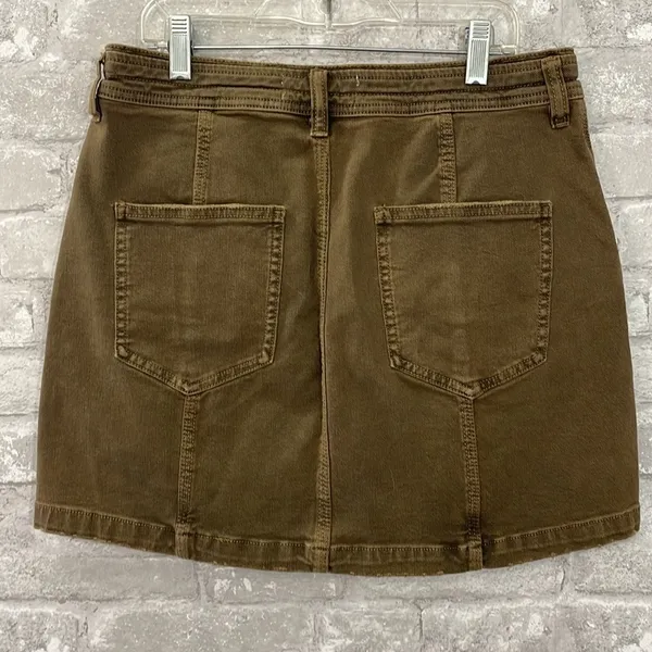 Free People Lennox Denim Mini Skirt in Antique Brass - Image 4