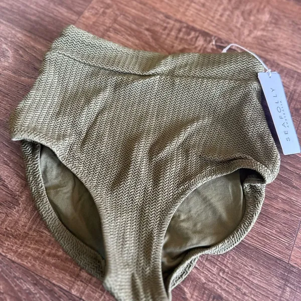 $74 Seafolly Women's Green High Waisted Bikini Bottom Swimwear Sz AU6 US2 - Image 3