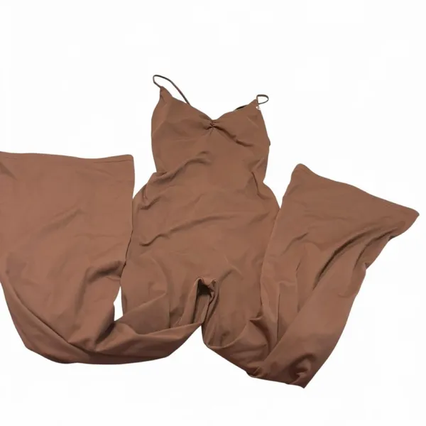 chocolate brown wide-leg jumpsuit Size XL - Image 3