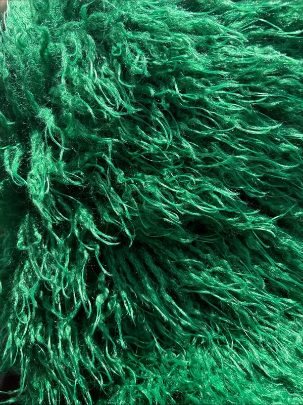 Emerald Green Furry Over the Knee Boots Festival Rave Halloween Grinch Party - Image 4