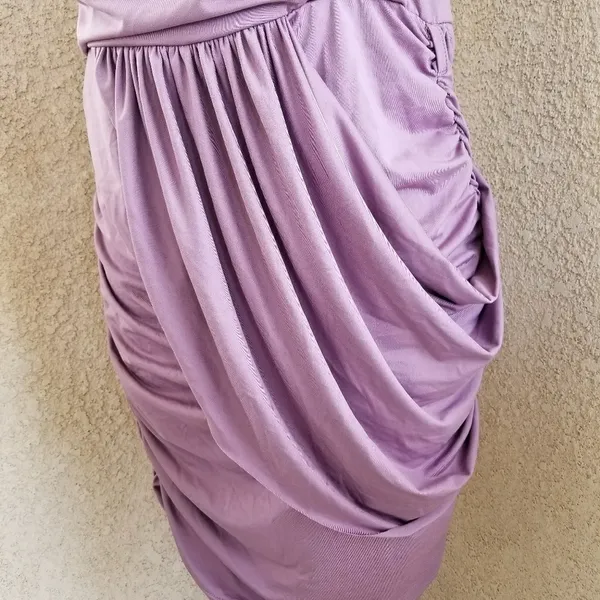 NWT Jennifer Taylor purple shoulder halter dress L - Image 3