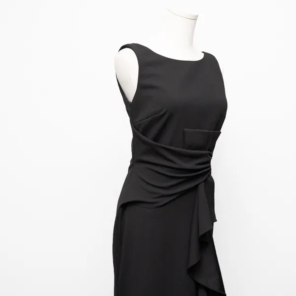 Betsy & Adam. Christine Scuba Crepe Ruffled‎ Bow Gown. - Image 13