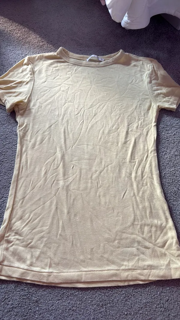 Butter yellow Zara T shirt - Image 2