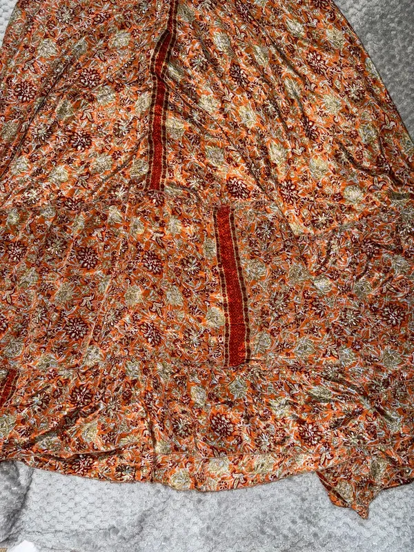 India Silk Tiered Halter Maxi dress - Image 5