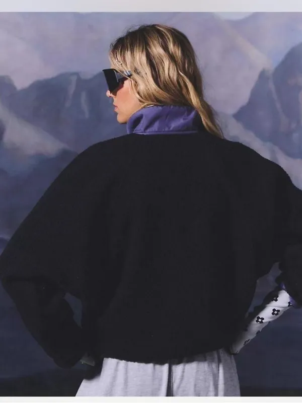 New Free People Hit the slopes pullover Colorblock Fleece jacket Small - Image 3
