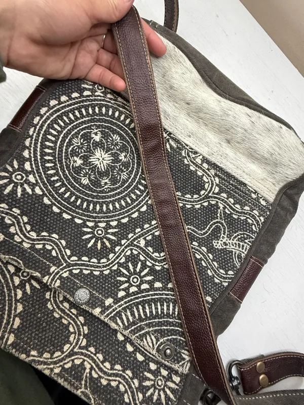 ⭐️ Myra Tribal Dream Shoulder Bag Patchwork Cotton Canvas - Image 4