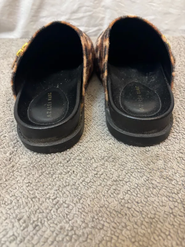 Azalea Wang Archibald Faux Calf Hair Clogs - Image 5