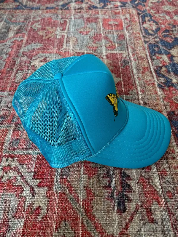 Urban Outfitters Blue Butterfly Trucker Hat - Image 2