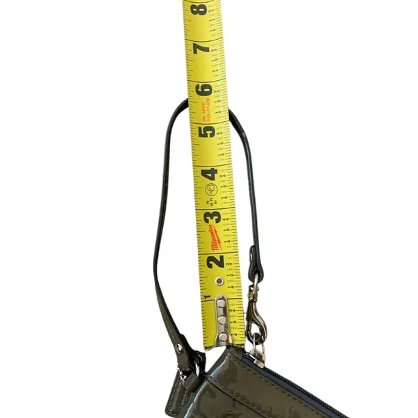 Coach Moss Green Patent Leather Signature‎ Wristlet Y2K Aesthetic - Image 10