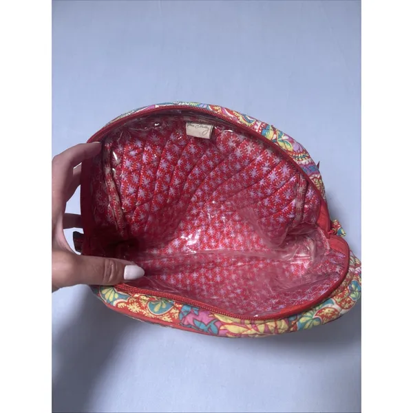 Vera Bradley Cosmetic Bag "Paisley in Paradise" Retired MED Makeup Bag Travel - Image 3