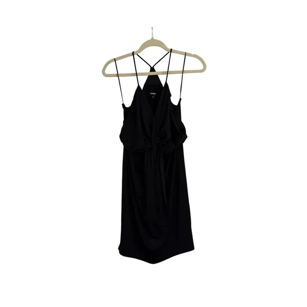 Express Cross Back Knot Front Little Black Cocktail Dress Size Women's XS - Image 2