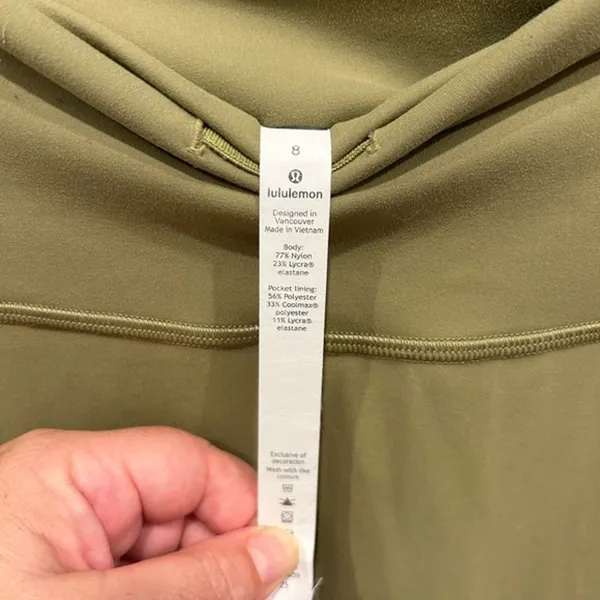 lululemon Wunder Train High-Rise Crop‎ 21 Bronze Green Leggings LW6BKOS Size 8 - Image 3