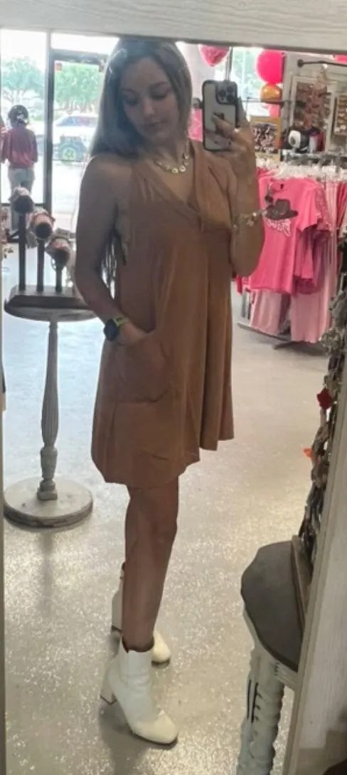 Tan dress Brown Size M - Image 2