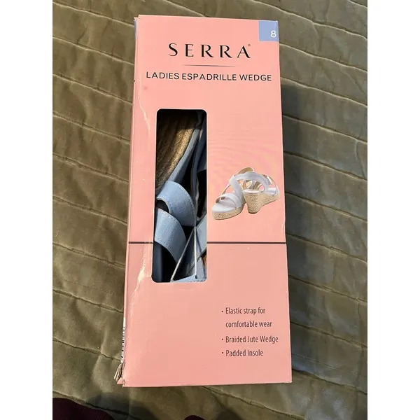 Serra Ladies Espadrille blue wedges NWT/Box Sz 8‎ - Image 5