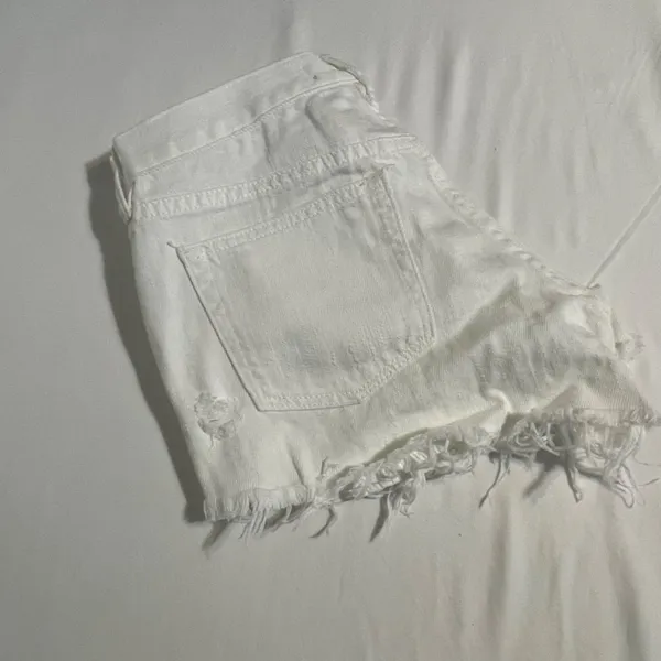 Free People Loving Good Vibrations Cutoff Shorts White 24 NWT - Image 11