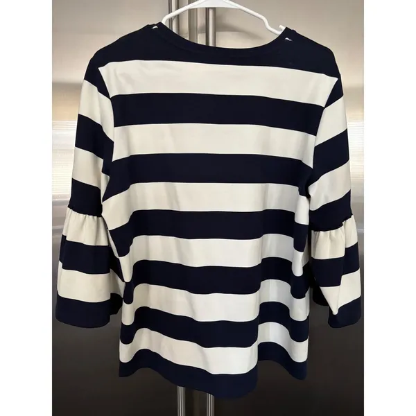 Lauren Ralph Lauren Striped Bell‎ Sleeve Top Nautical Casual XL - Image 3
