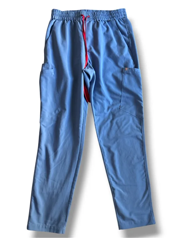 FIGS x Mediclo Mixed Scrub Set Ceil Blue Medium Leon Top Small Cargo Pants - Image 6