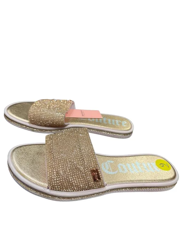 Juicy Couture wms gold crystal sparkly sandals shoes sz 9 SKU 10-071 - Image 3