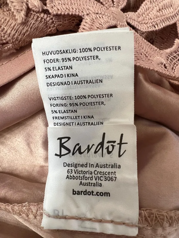 Bardot Paris Lace High Neck Dress Pink Size 4 NWT Cocktail Wedding Guess - Image 7