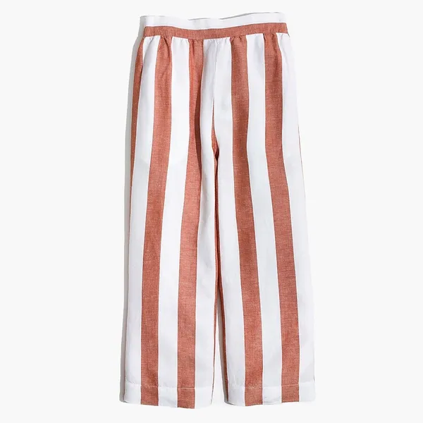 Madewell Huston Pull-On Crop Pants in Evelyn Stripe M - Image 7