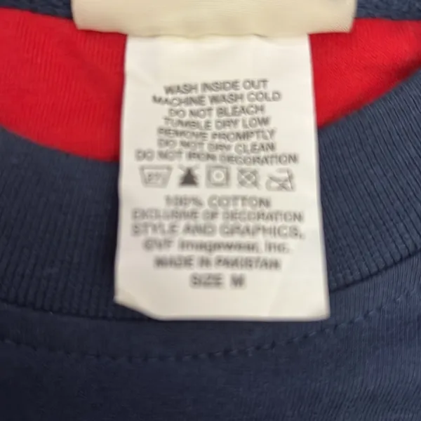 Lee Blue & Red Cleveland Indians Short Sleeve 100% Cotton Women's T-Shirt Size M - Image 10