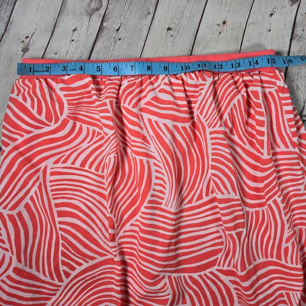 Old‎ Navy Womens Maxi Strapless Tube Dress Coral White Abstract Print Size M - Image 8