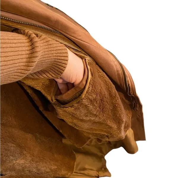 Vintage American Style Brown Leather Belted Trench Coat Mountain life old money - Image 10