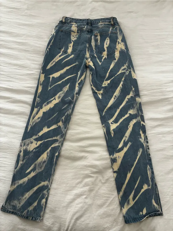 Lioness Bleached Blue Straight Leg Jeans - Image 4