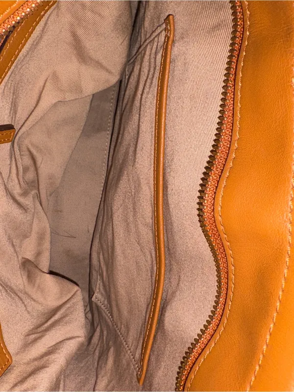MCM Cognac Year of the mouse Visetos Tote‎ with Yellow Cheese & Pink Mouse Patch - Image 12