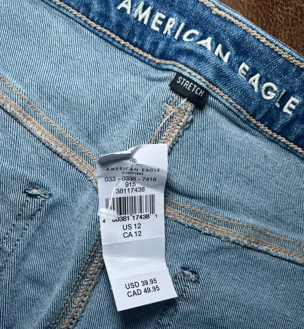 American Eagle Women’s Mom Shorts Stretch Cutoffs Size 12 New With Tag High Rise - Image 6