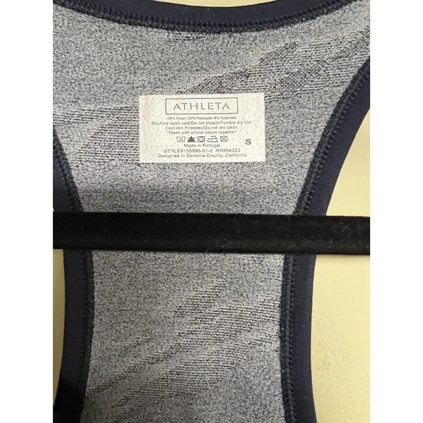 Athleta Camo Speedlight Tank‎ Top Navy Blue Camouflage Workout Yoga Size Small - Image 4