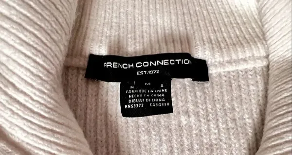 French Connection Stripe Half Zip Sweater Size Medium - Image 9