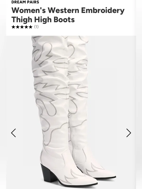 Western holographic thigh high cowgirl boots - Image 12